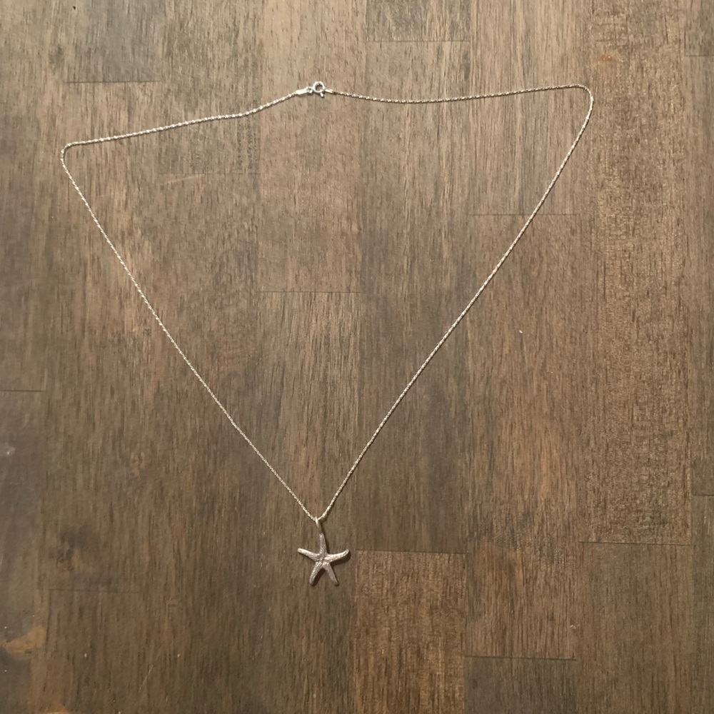 Sterling Silver Starfish Pendant and chain.